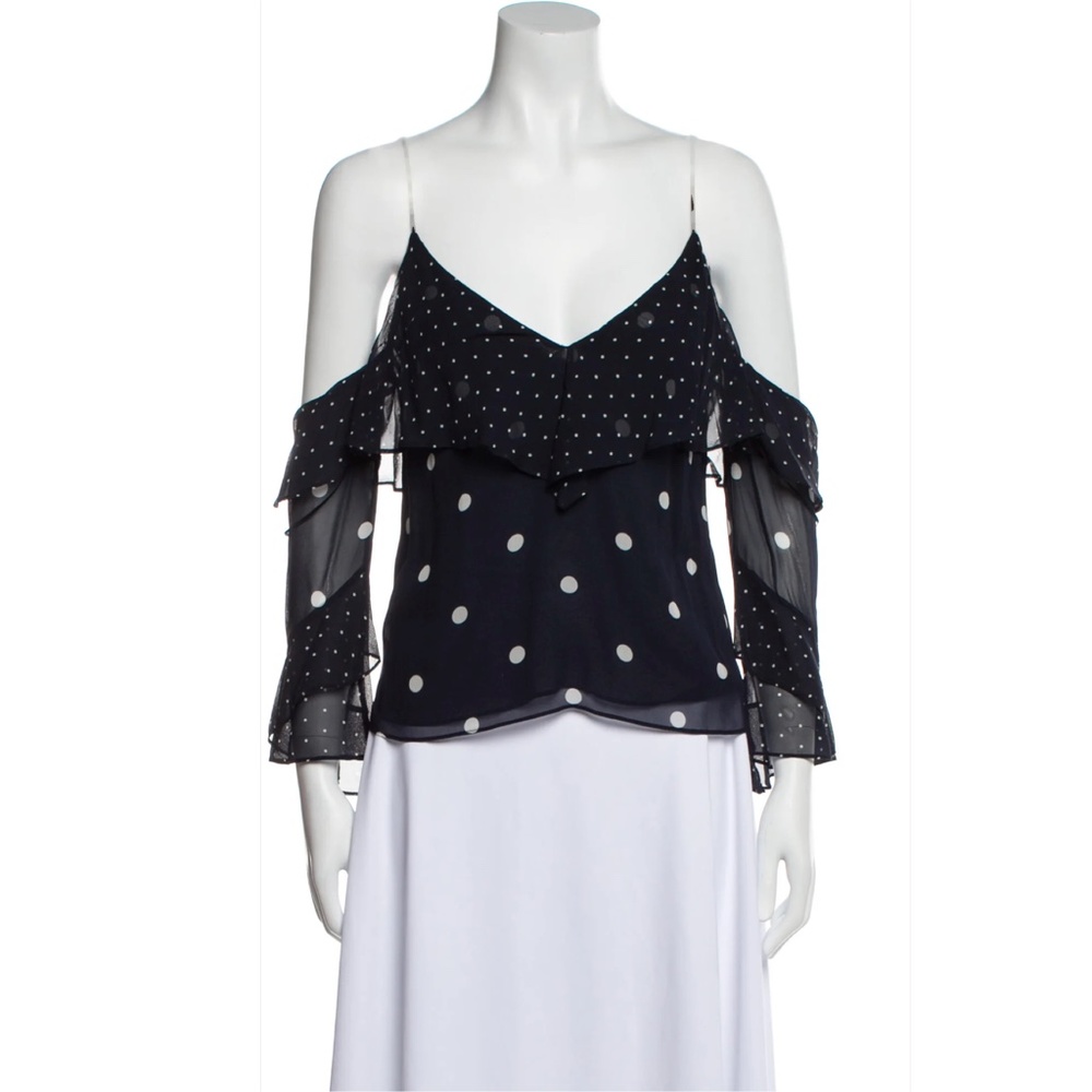 NICHOLAS Spot Print Spiral Sleeve Top - Picture 14 of 15